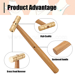 Marteau à bille en laiton&nbsp;TOOL-WH0202-06G