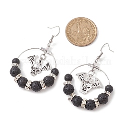 Серьга-подвеска из латуни с нержавеющей сталью 304 EJEW-TA00466