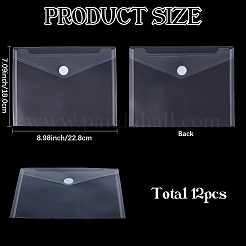 12 шт. полипропиленовые пакеты для хранения пластиковых карт с кнопкой ABAG-SP0001-39