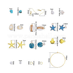 Наборы для изготовления серег в морском стиле&nbsp;DIY-CJ0001-62