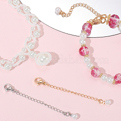 20шт. 2-х цветный латунный наконечник с цепочкой&nbsp;KK-BBC0019-10