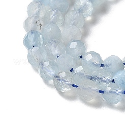 Природные Аквамарин бисер нитей&nbsp;G-F509-02-4mm