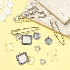 Наборы для изготовления памятных фотоподвесок из квадратного сплава своими руками DIY-FS0009-22