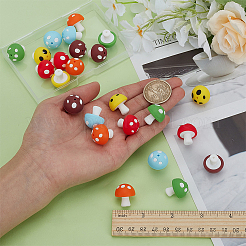24 шт. 6 цвета грибные пищевые экологически чистые силиконовые фокусные бусины SIL-FG0001-01