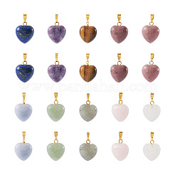 20шт 10 стиля натуральные подвески из драгоценных камней G-FW0001-39