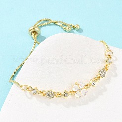 Браслеты-слайдеры из сплава со стразами&nbsp;BJEW-A156-06G