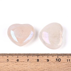 Гальванизированные натуральные необработанные сердца из розового кварца G-N349-06A