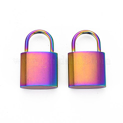 ステンレスペンダント201個  ロック  虹色  23.5x14.5x5mm  穴：8.5x8.5mm&nbsp;STAS-S119-053A-01