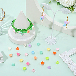 100 шт. 10-цветные непрозрачные акриловые колпачки для бусин&nbsp;OACR-SC0002-53