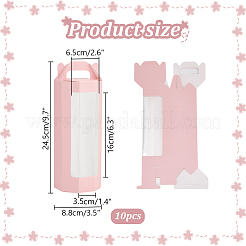 10 шт. бумажные подарочные коробки для хранения с видимым окном&nbsp;CON-WH0088-98A