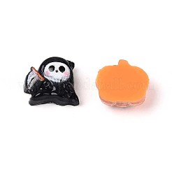 Кабошоны из непрозрачной смолы с принтом на тему Хэллоуина CRES-T025-19