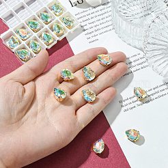 プレシオサ® マキシマ クリスタル 縫い付けカップ  マルチ連リンク  チェコクリスタル  真鍮製爪付き台座付き  719 37 414 バロック梨  ゴールドカラー  00030 200 クリスタル アブ  14x10mm&nbsp;X-PRC-SD14-00030-200-G
