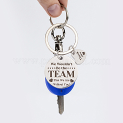 4 шт. 4 стиля 201 брелок-подвеска из нержавеющей стали&nbsp;KEYC-SP0001-42