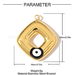 Подвески из нержавеющей стали 304 с эмалью&nbsp;STAS-OY006-29G