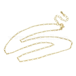 Цепочки Фигаро из латуни толщиной 2 мм NJEW-P339-08G