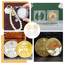 6 шт. 2-х цветные пустые железные диски AJEW-BC0006-43