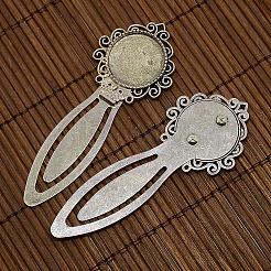 20 mm couvercle bombé cabochon de verre clair pour création de marque page argent antique portrait bricolage en alliage &nbsp;DIY-X0125-AS-NR