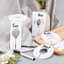 61 шт. 3-х видовый прямоугольный и плоский круглый пустой разделитель для одежды и маркеры для сухого стирания с магнитным колпачком AJEW-NB0002-70