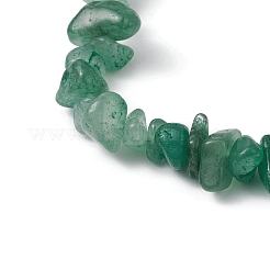 Stretch-Armbänder aus natürlichen grünen Aventurinsplittern für Frauen&nbsp;BJEW-JB11343-09