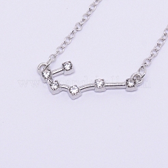 Colliers pendentifs en alliage de strass&nbsp;NJEW-WH0007-02F