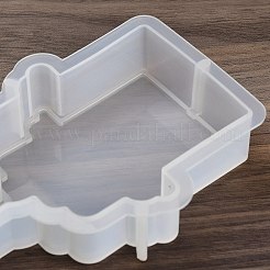 シリコンモールド  燭台飾り  エポキシ樹脂工芸品  ホワイト  135x80x23mm  内径：135x66mm&nbsp;LS-SIMO-M002-02E