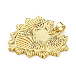 Покрытие стойки латунь микропаве прозрачные подвески из кубического циркония&nbsp;KK-Z067-05G