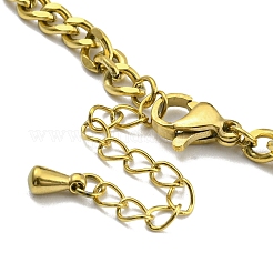 Синтетический бирюзовый плоский круглый браслет с подвесками BJEW-H324-03G