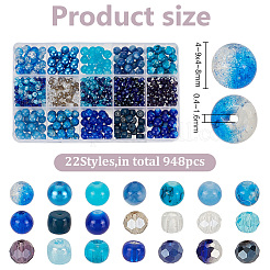 Стеклянные бусины с гальваническим покрытием &nbsp;EGLA-HY0001-08