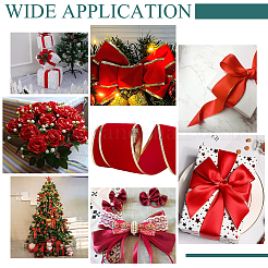 10 ярд ленты из полиэстера с золотой окантовкой OCOR-WH0090-031