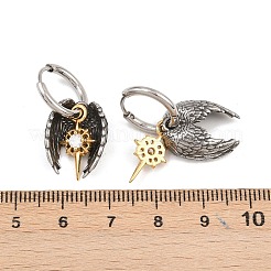 Серьги-кольца из хирургической нержавеющей стали 316 EJEW-C160-12AS-01