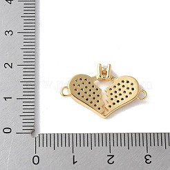Подвески-сердечки с микропаве из латуни и кубическим цирконием KK-A252-28G-02