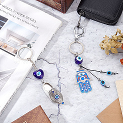 2 шт. 2 стиля турецкая синяя обувь от сглаза/рука хамса/рука Мириам кулон сплав брелок&nbsp;KEYC-AR0001-27
