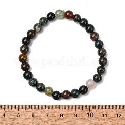 Естественные индийские браслеты простирания агата бисером&nbsp;BJEW-D446-B-46