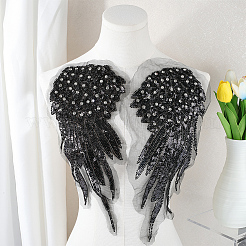 2 pièce 2 styles d'appliques à coudre en polyester brodées&nbsp;DIY-CY0001-02B-03