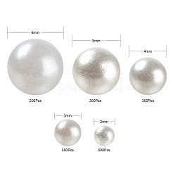 180 pz senza foro abs plastica imitazione perle rotonde perline&nbsp;MACR-LS0001-03