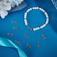 6 шт. 3-х цветные застежки с двойными пружинными кольцами из стерлингового серебра STER-BBC0001-68