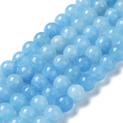Natürliche grüne Jade Imitation Aquamarin Perlen Stränge&nbsp;X-G-B046-08A