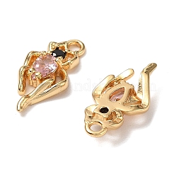 Латунные микро проложить кубического циркония подвески KK-A259-34G