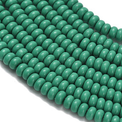 Синтетических нитей бирюзовые бусы G-Z110-B01-2x4mm-04