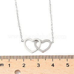 201 кулон в форме сердца из нержавеющей стали для женщин&nbsp;LS-NJEW-D307-01P