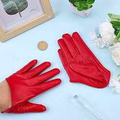 1 пара полупальцевых перчаток из искусственной кожи&nbsp;AJEW-CL0001-40B