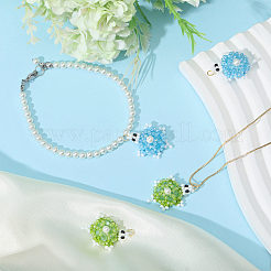 4шт 2 цвета стеклянные подвески PALLOY-CA00017