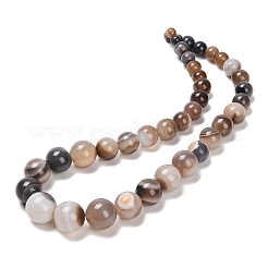 Нити из натуральных полосчатых бусин агата&nbsp;G-P589-A01-01D