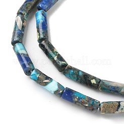 Собранные синтетические бирюзовые и имперские нитки из бисера яшмы G-D0006-A01