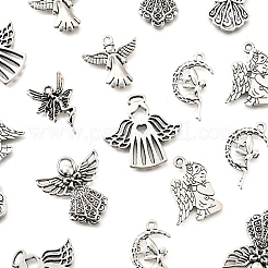 80 шт. луна из сплава в тибетском стиле с подвесками в виде фей&nbsp;TIBEP-FA0001-RS