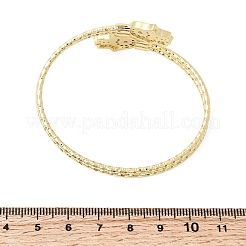 Женские браслеты-манжеты из латуни с микропаве и кубическим цирконием&nbsp;BJEW-F526-08G