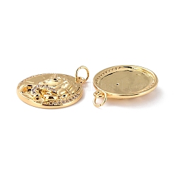 Латунные микро проложить кубического циркония подвески&nbsp;ZIRC-P092-002G-RS