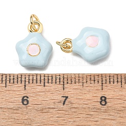 Pendentifs d'émail en laiton &nbsp;KK-CJC21A4-01G-03-RS