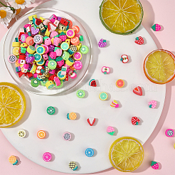 350 шт. фруктовые бусины из полимерной глины ручной работы CLAY-PA0001-05