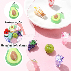 10 стиль подвесок из непрозрачной смолы&nbsp;RESI-YW0001-77